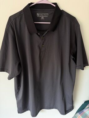 Pebble Beach Men's Charcoal Black Performance Polo